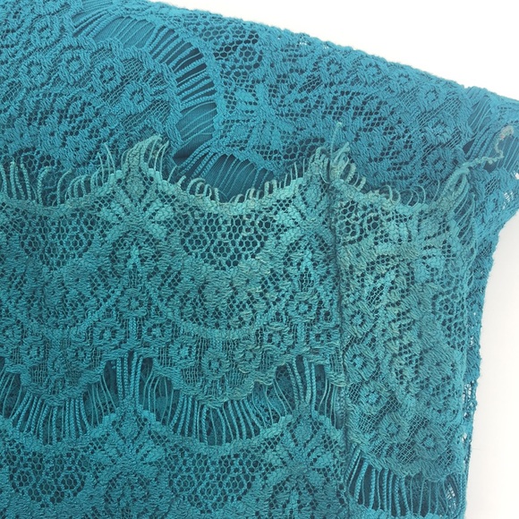 Free People Intimately Teal Lace Slip Dress - Picture 9 of 9